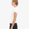 Ekologisk ribbad T-shirt – optiskt vit