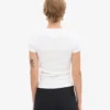 Ekologisk ribbad T-shirt – optiskt vit