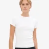 Ekologisk ribbad T-shirt – optiskt vit