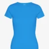 Ekologisk ribbad T-shirt – Pacific Blue