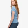 Ekologisk ribbad T-shirt – Seaside Blue