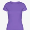 Ekologisk ribbad T-shirt – ultraviolett