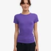 Ekologisk ribbad T-shirt – ultraviolett