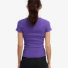Ekologisk ribbad T-shirt – ultraviolett