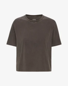 Ekologisk T-shirt i boxig, kort modell – Faded Mud