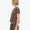 Ekologisk T-shirt i boxig, kort modell – Faded Mud