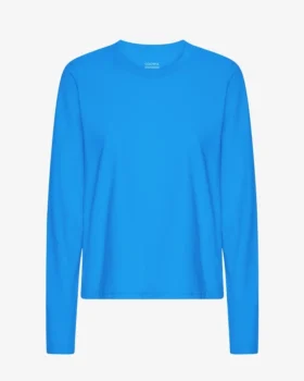 Ekologisk T-shirt med lång ärm för damer – Pacific Blue