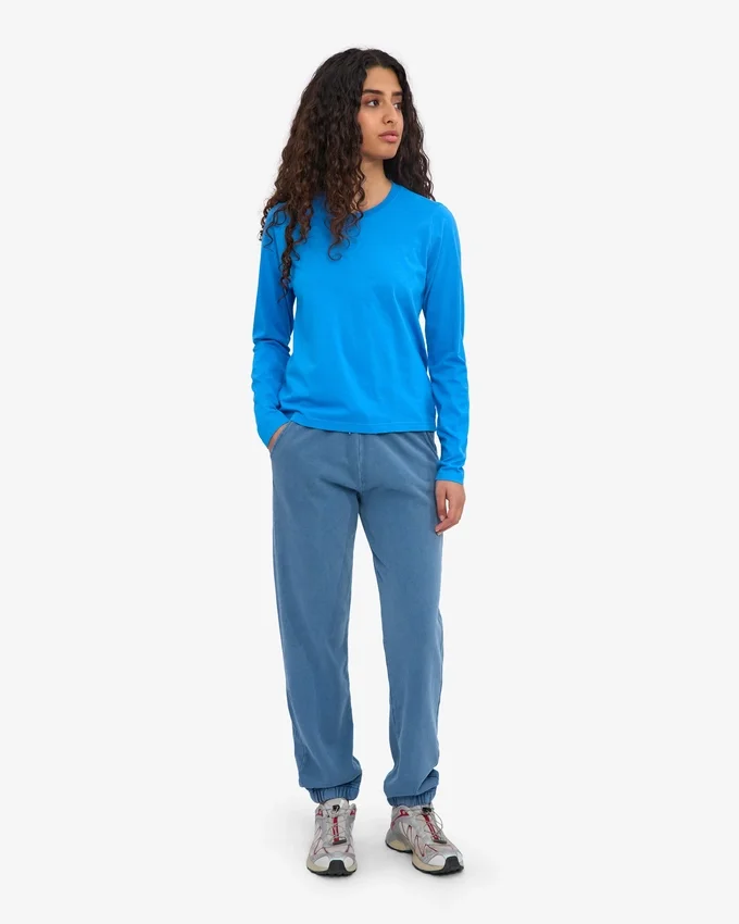 Ekologisk T-shirt med lång ärm för damer – Pacific Blue