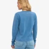 Ekologisk T-shirt med långa ärmar för dam – blekt indigo