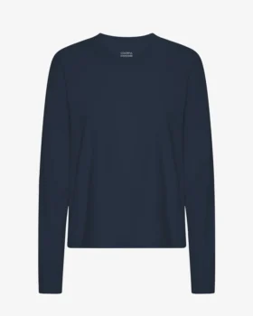 Ekologisk T-shirt med långa ärmar för dam – Navy Blue