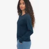 Ekologisk T-shirt med långa ärmar för dam – Navy Blue