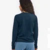 Ekologisk T-shirt med långa ärmar för dam – Navy Blue