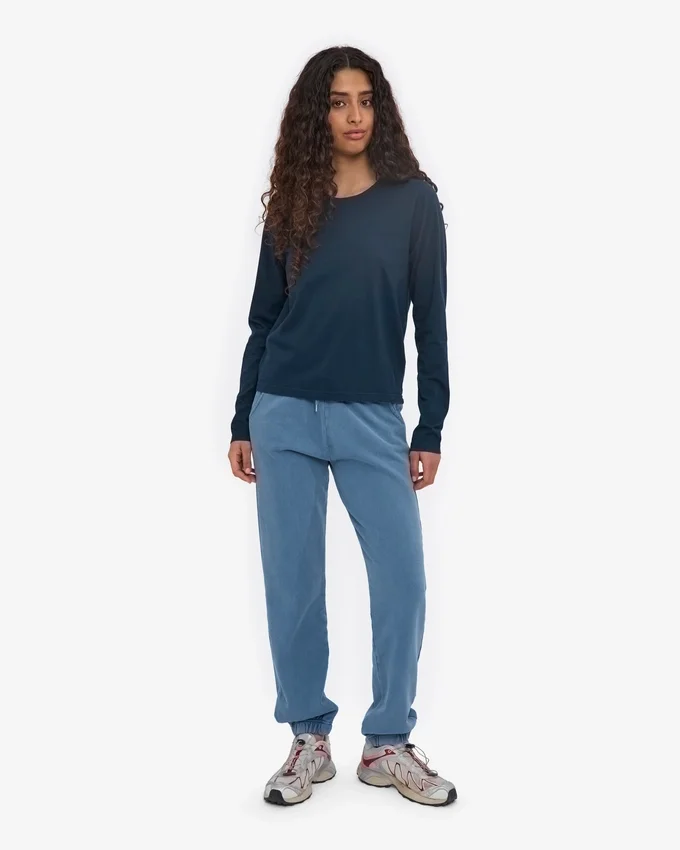 Ekologisk T-shirt med långa ärmar för dam – Navy Blue
