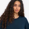 Ekologisk T-shirt med långa ärmar för dam – Navy Blue