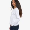 Ekologisk T-shirt med långa ärmar för dam – optiskt vit