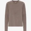 Ekologisk T-shirt med långa ärmar för damer – blekt khaki