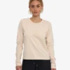 Ekologisk T-shirt med långa ärmar för damer – blekt khaki