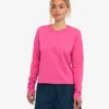 Ekologisk T-shirt med långa ärmar för damer – Bubblegumrosa