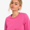 Ekologisk T-shirt med långa ärmar för damer – Bubblegumrosa