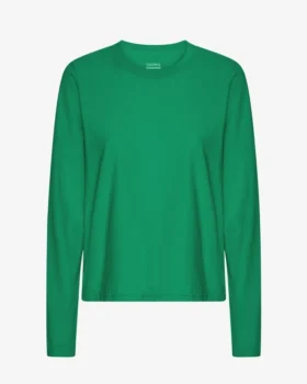 Ekologisk T-shirt med långa ärmar för damer – kellygrön