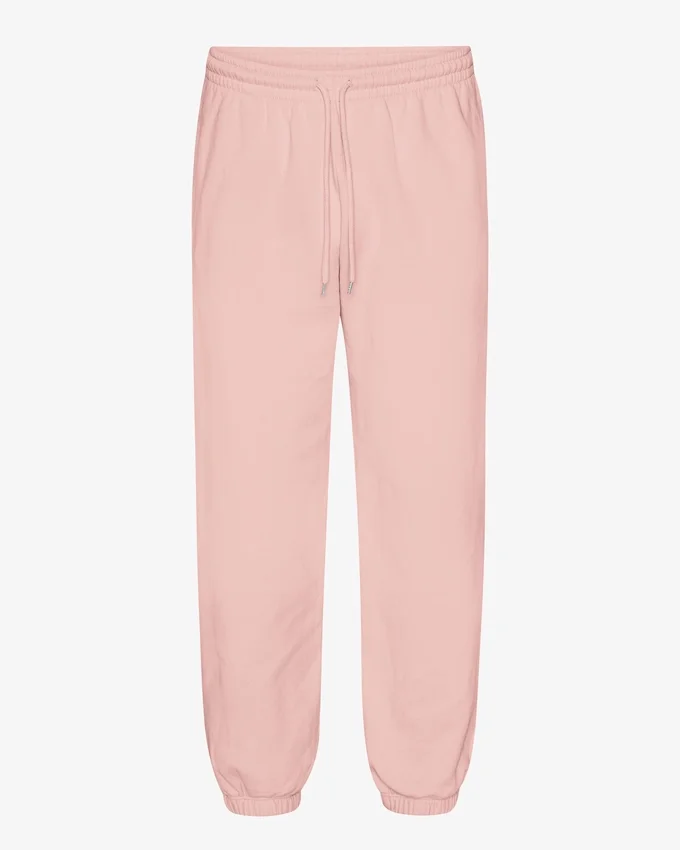 Ekologiska, avslappnade mjukisbyxor – blekt rosa