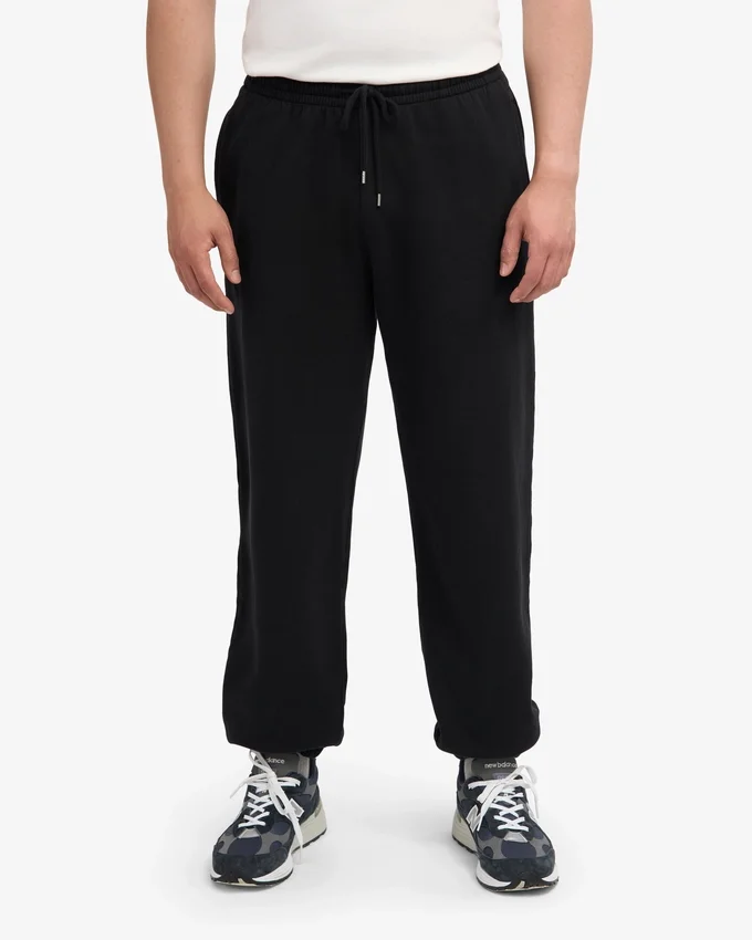 Ekologiska mjukisbyxor med avslappnad passform – Deep Black