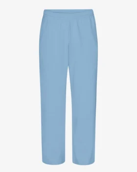 Ekologiska mjukisbyxor med raka ben – Seaside Blue