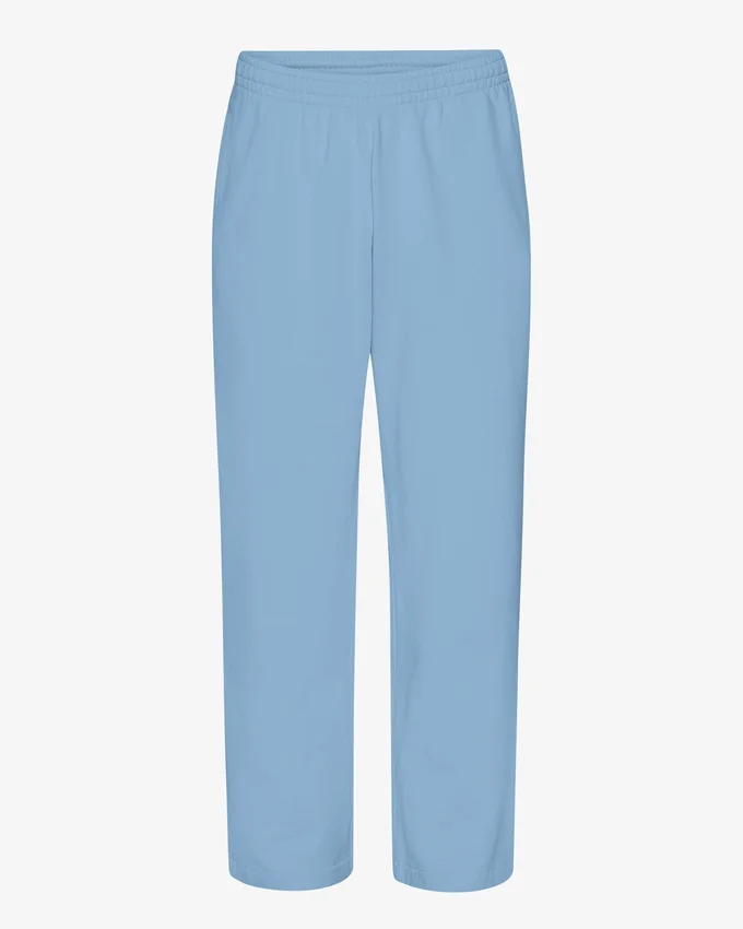 Ekologiska mjukisbyxor med raka ben – Seaside Blue