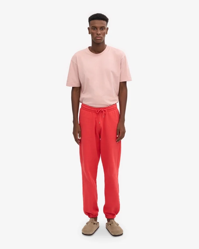 Ekologiska mjukisbyxor – röd mandarin