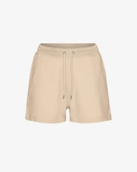 Ekologiska sweatshorts för dam – honungsbeige