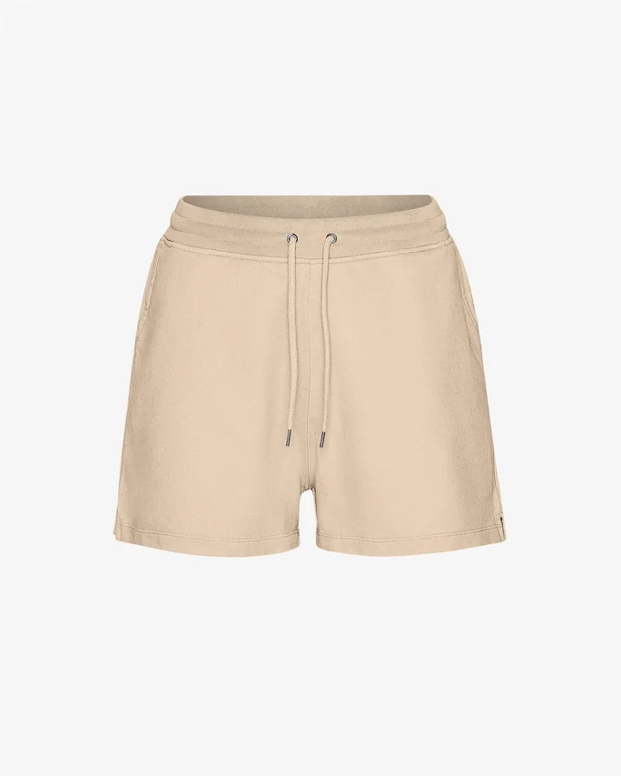 Ekologiska sweatshorts för dam – honungsbeige