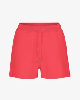 Ekologiska sweatshorts för dam – röd mandarin