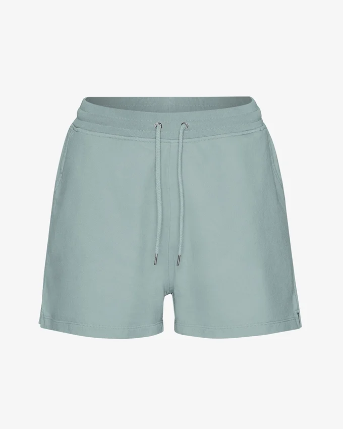 Ekologiska sweatshorts för dam – stålblå