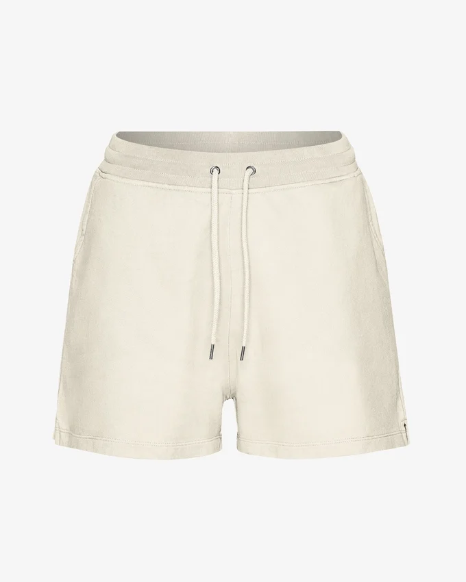 Ekologiska sweatshorts för damer – elfenbensvit