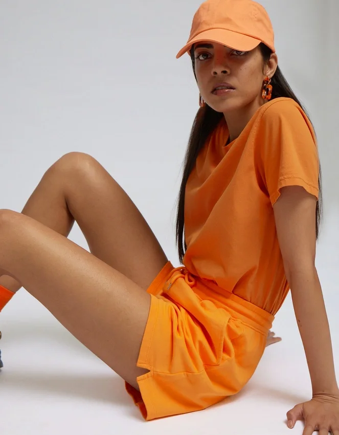 Ekologiska sweatshorts för dam – marinblå