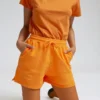 Ekologiska sweatshorts för dam – marinblå