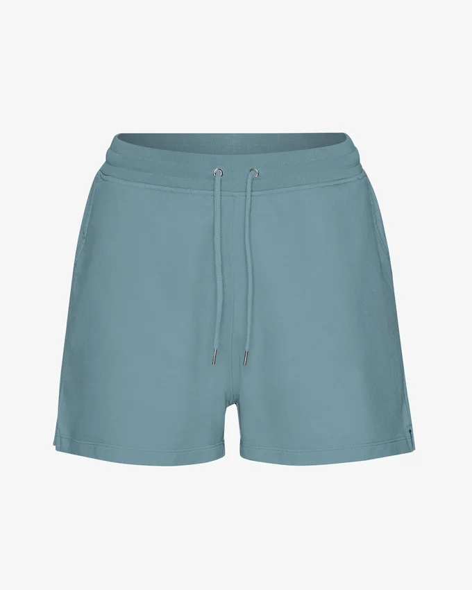 Ekologiska sweatshorts för damer – stenblå