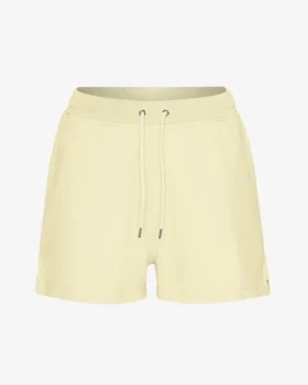 Ekologiska träningsshorts för dam – mjukgul