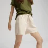 Ekologiska sweatshorts för dam – melerad grå
