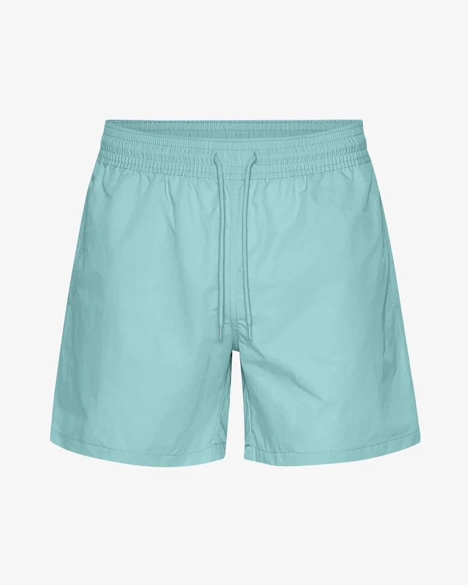 Klassiska badshorts – blågrön
