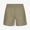 Klassiska badshorts – dammig olivgrön