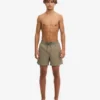Klassiska badshorts – dammig olivgrön