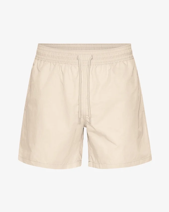 Klassiska badshorts – elfenbensvit