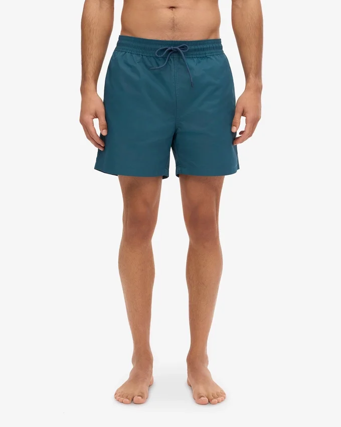 Klassiska badshorts – havsgrön