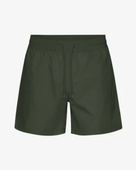 Klassiska badshorts – jaktgrön