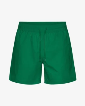 Klassiska badshorts – kellygrön