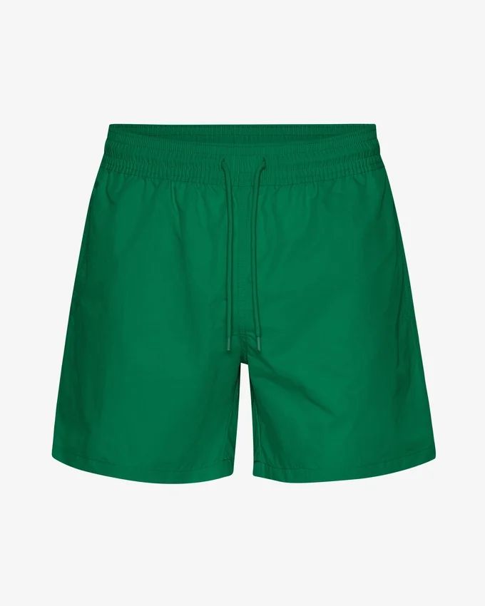 Klassiska badshorts – kellygrön