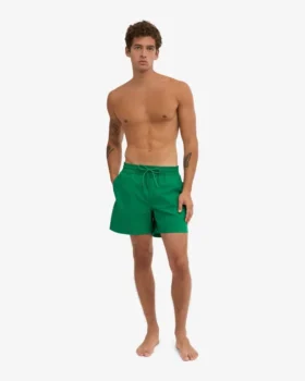 Klassiska badshorts – kellygrön