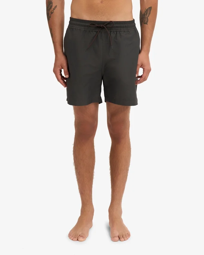 Klassiska badshorts – lavagrå