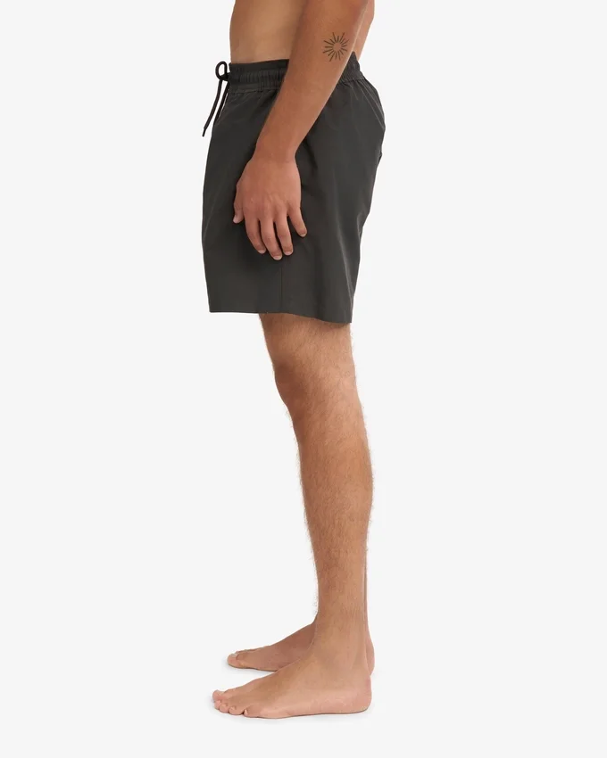 Klassiska badshorts – lavagrå